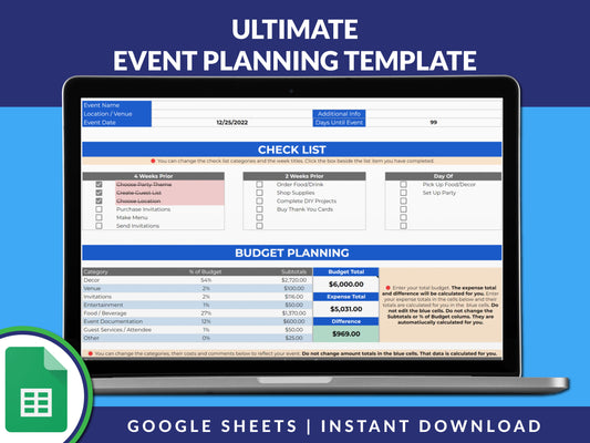 Ultimate Event Planning & Checklist Template