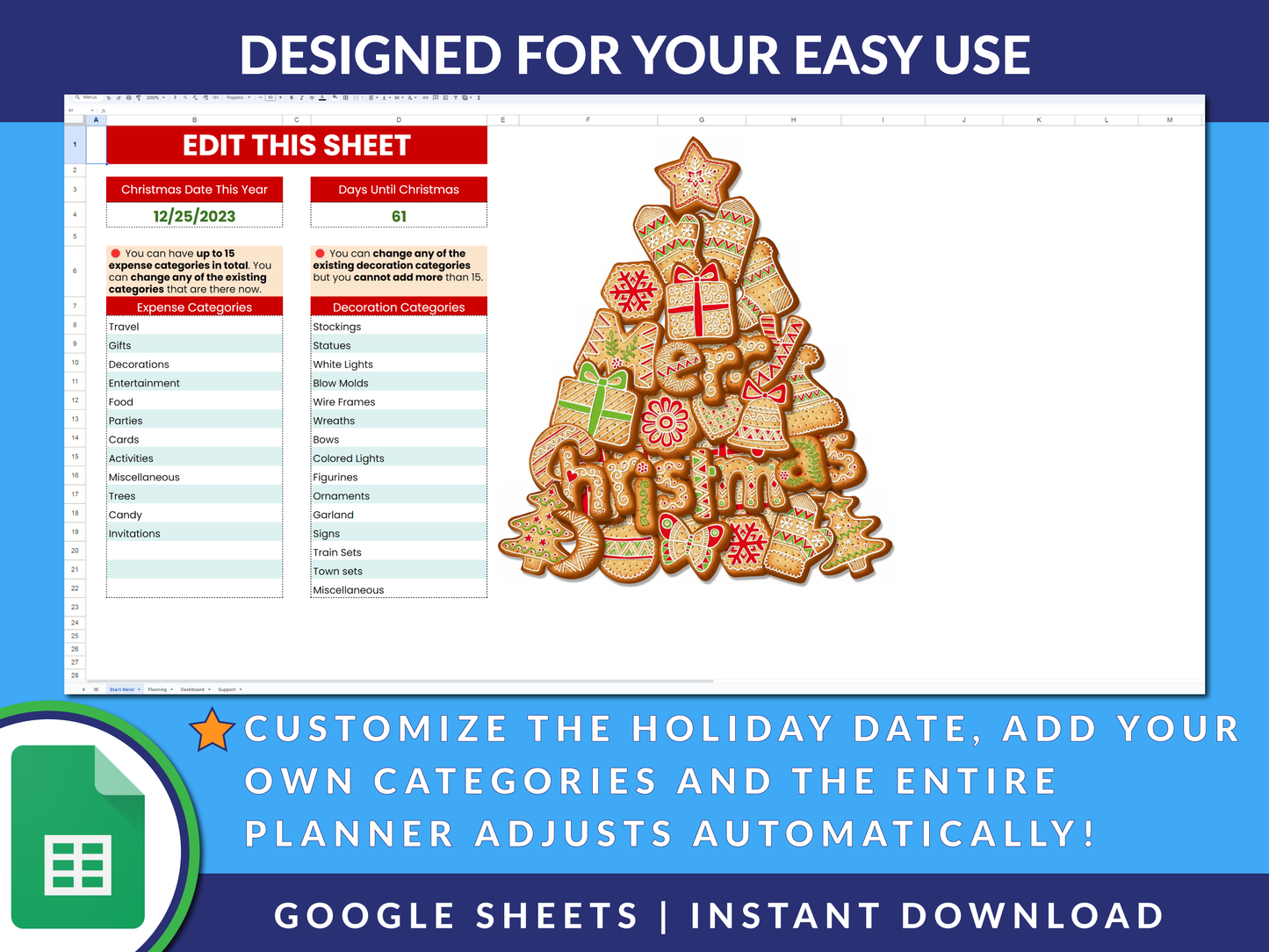 Ultimate Christmas Budget Planner Template