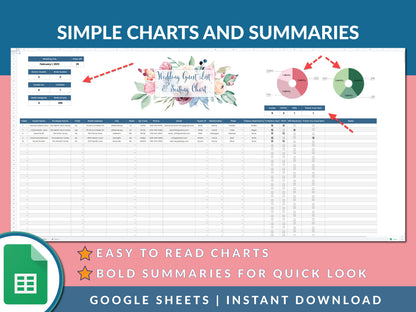 Wedding Guest List & Seating Chart Template