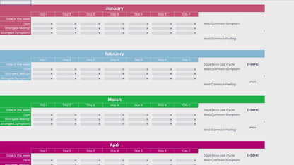 Digital Period Tracker Template