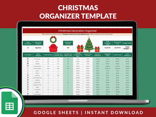 Christmas Organizer Template